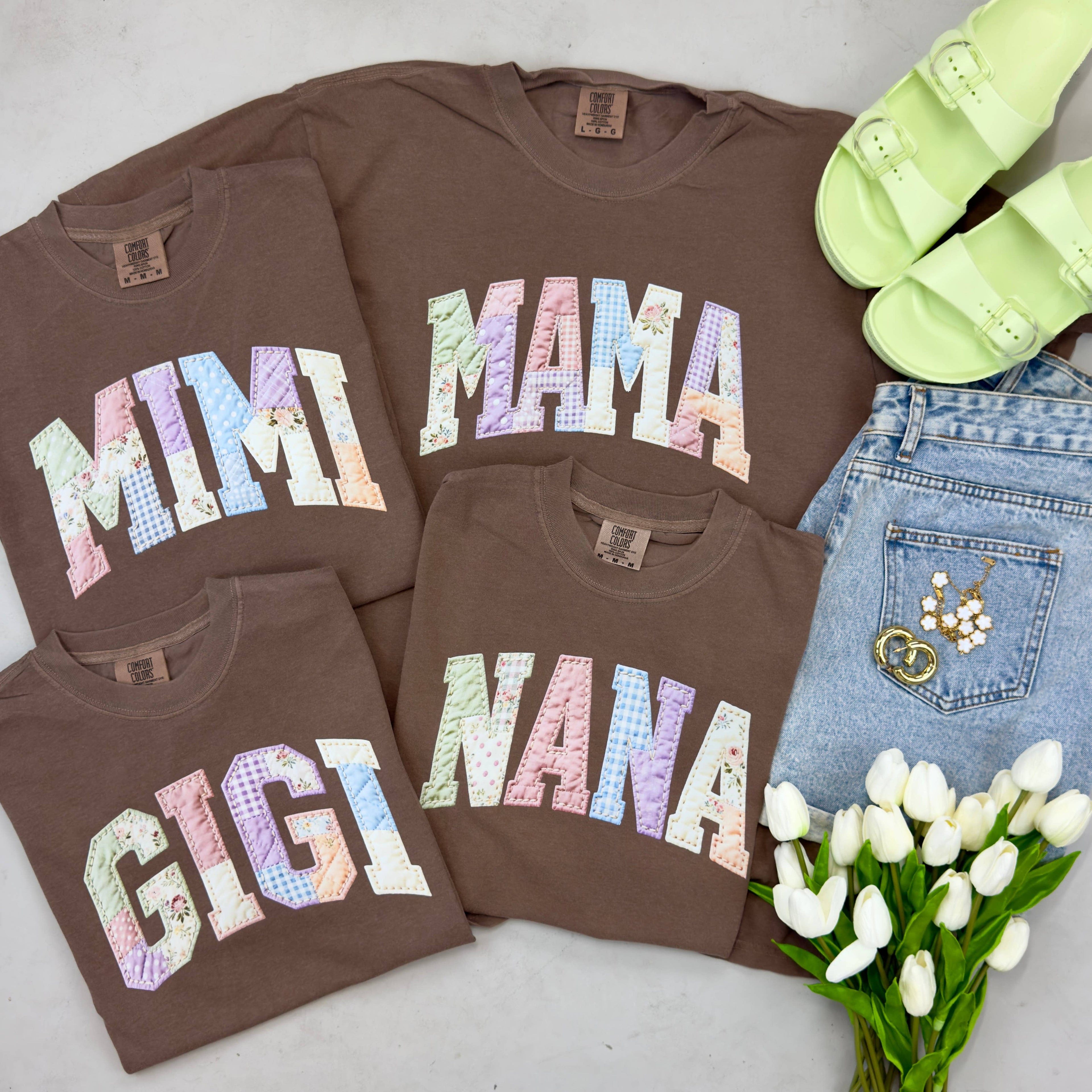 Patchwork Mama/Nana Tee