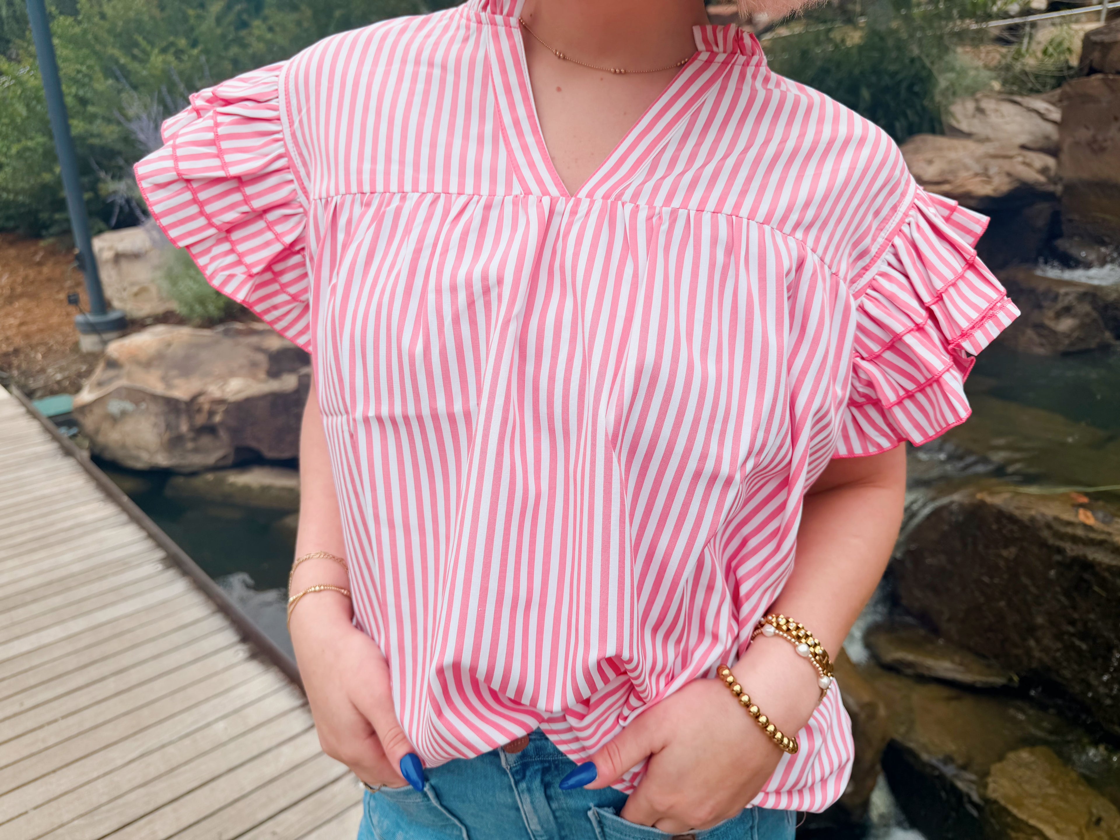 Sweet Magnolia Stripe Top